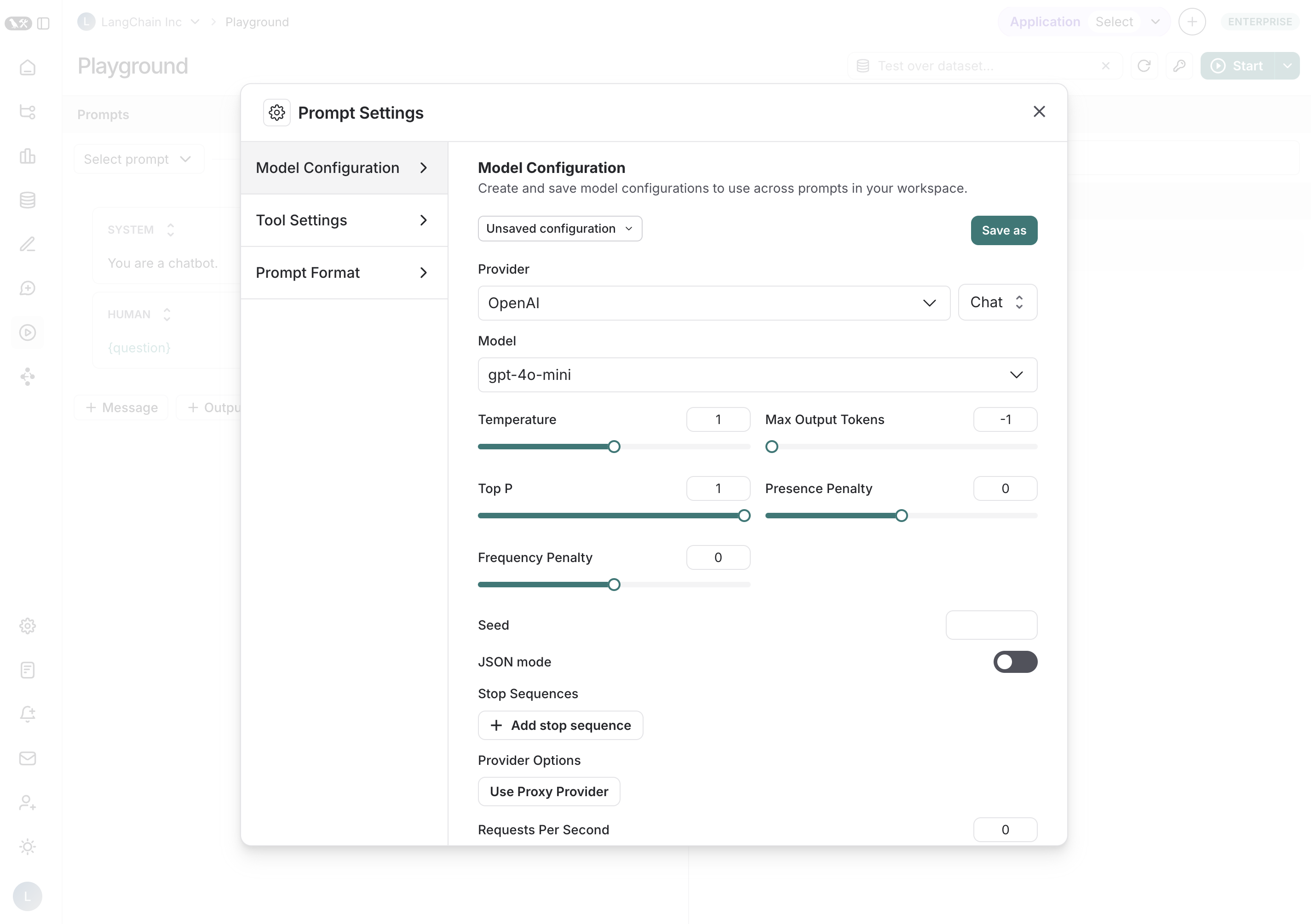 Prompt Settings